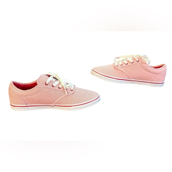 Vans NWOT Off the Wall Pink White Pin Stripes canvas shoes Women’s Size 8 - Picture 5 of 8